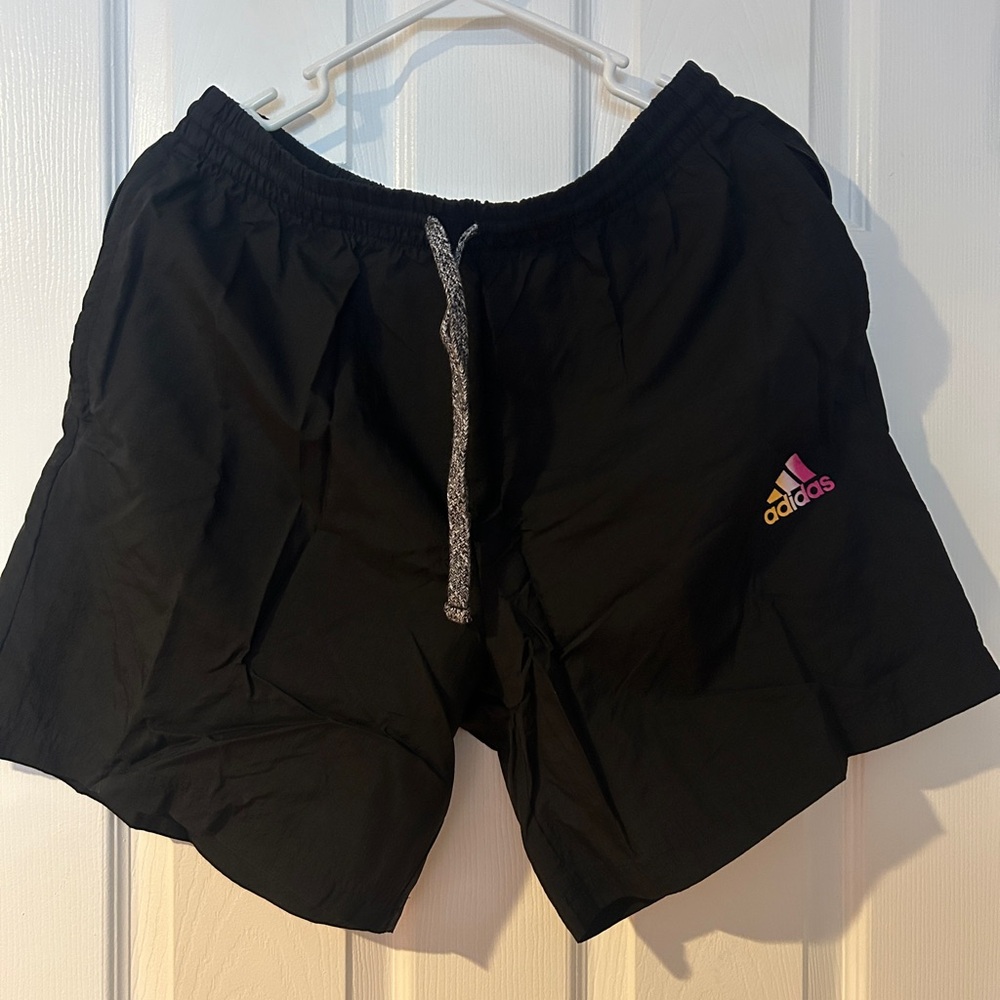 Adidas Black Athletic Shorts with Elastic Waistband